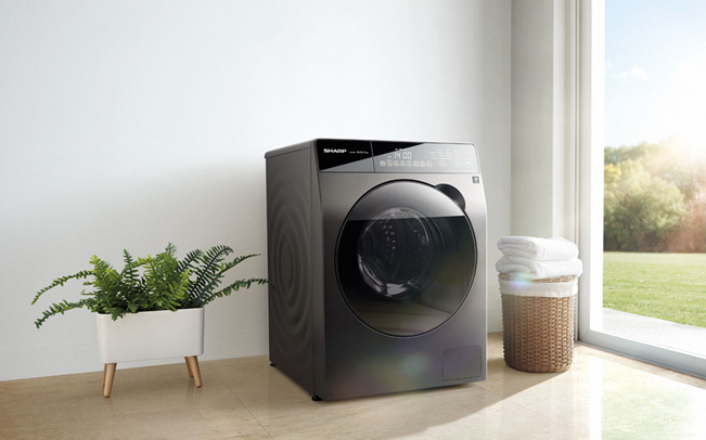Sleek design of SHARP washing machine