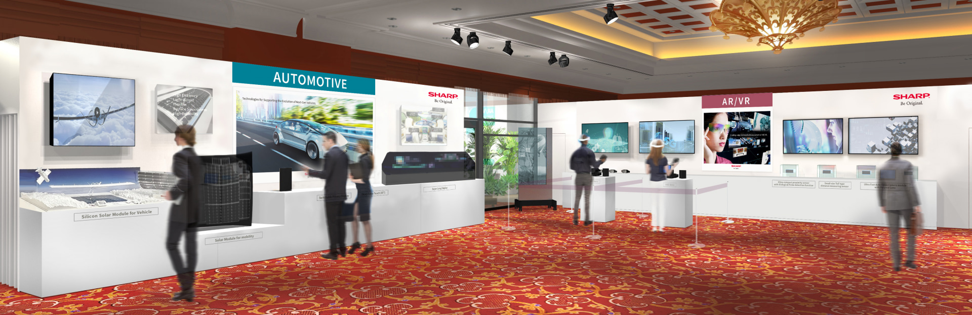 Booth Sharp menampilkan teknologi VR 