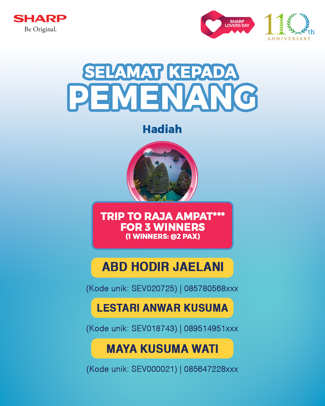 Pemenang SLD-Ecovaganza
