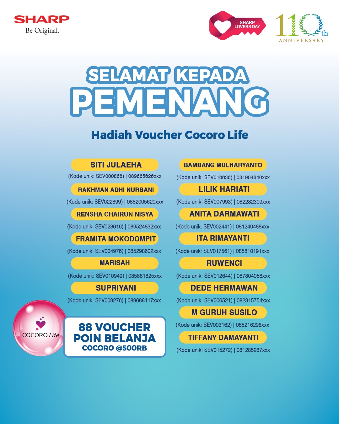 Pemenang SLD-Ecovaganza