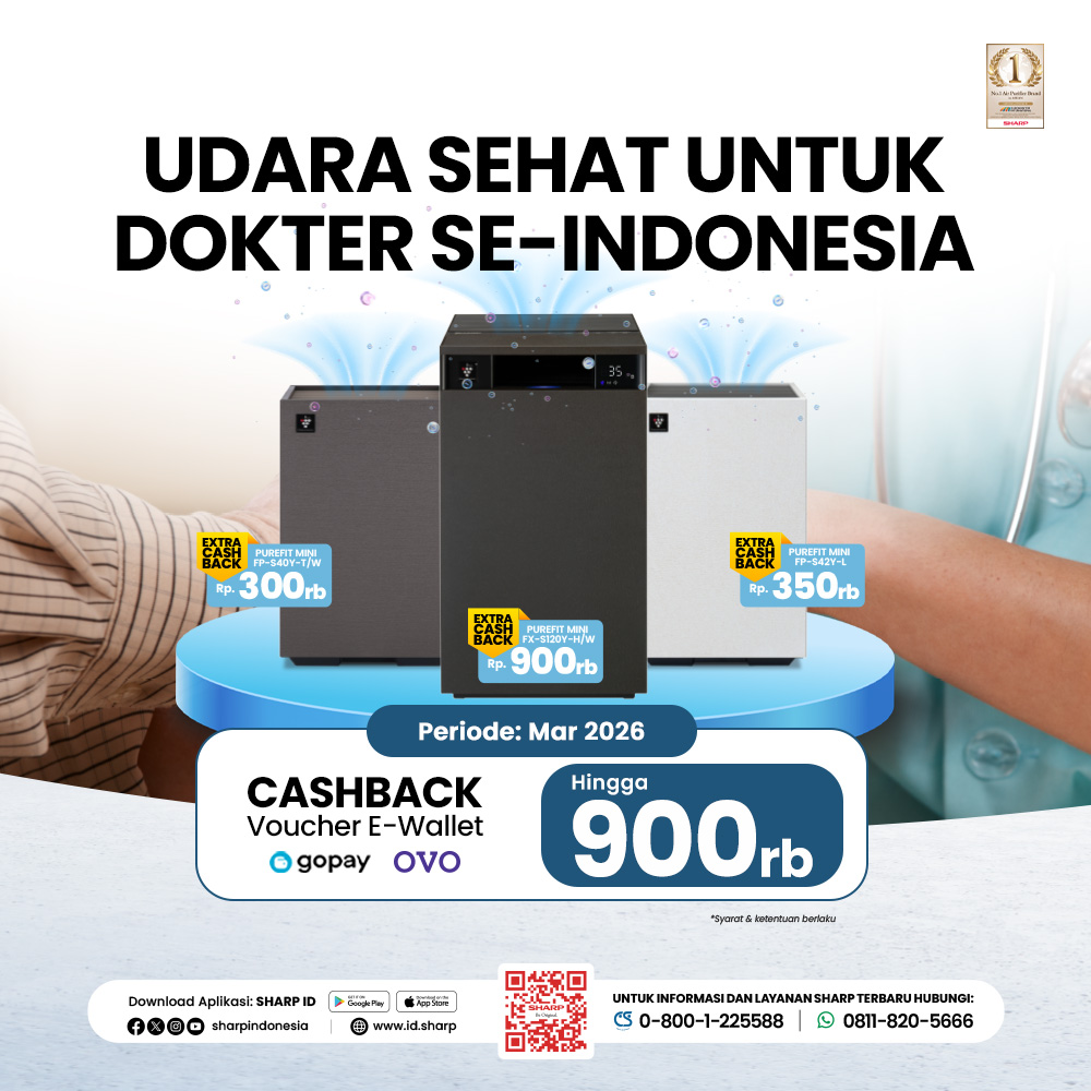 Promo Air Purifier SHARP untuk dokter se-Indonesia